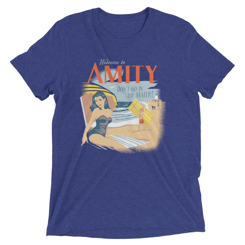 Welcome To Amity Men's Tri-Blend Tee