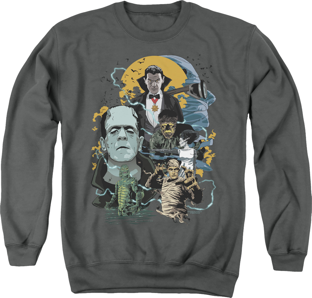 Universal Monsters Collage Sweatshirt T-Shirts, Hoodie | CiraTrend.com (Image 1)