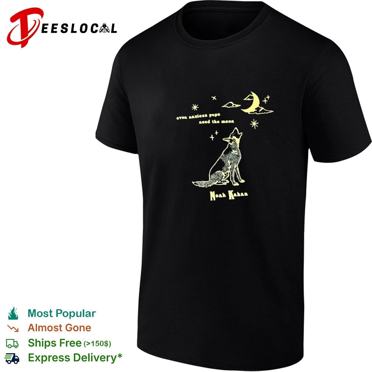 Noah Kahan Even Anxious Pups Need the Moon T-shirt