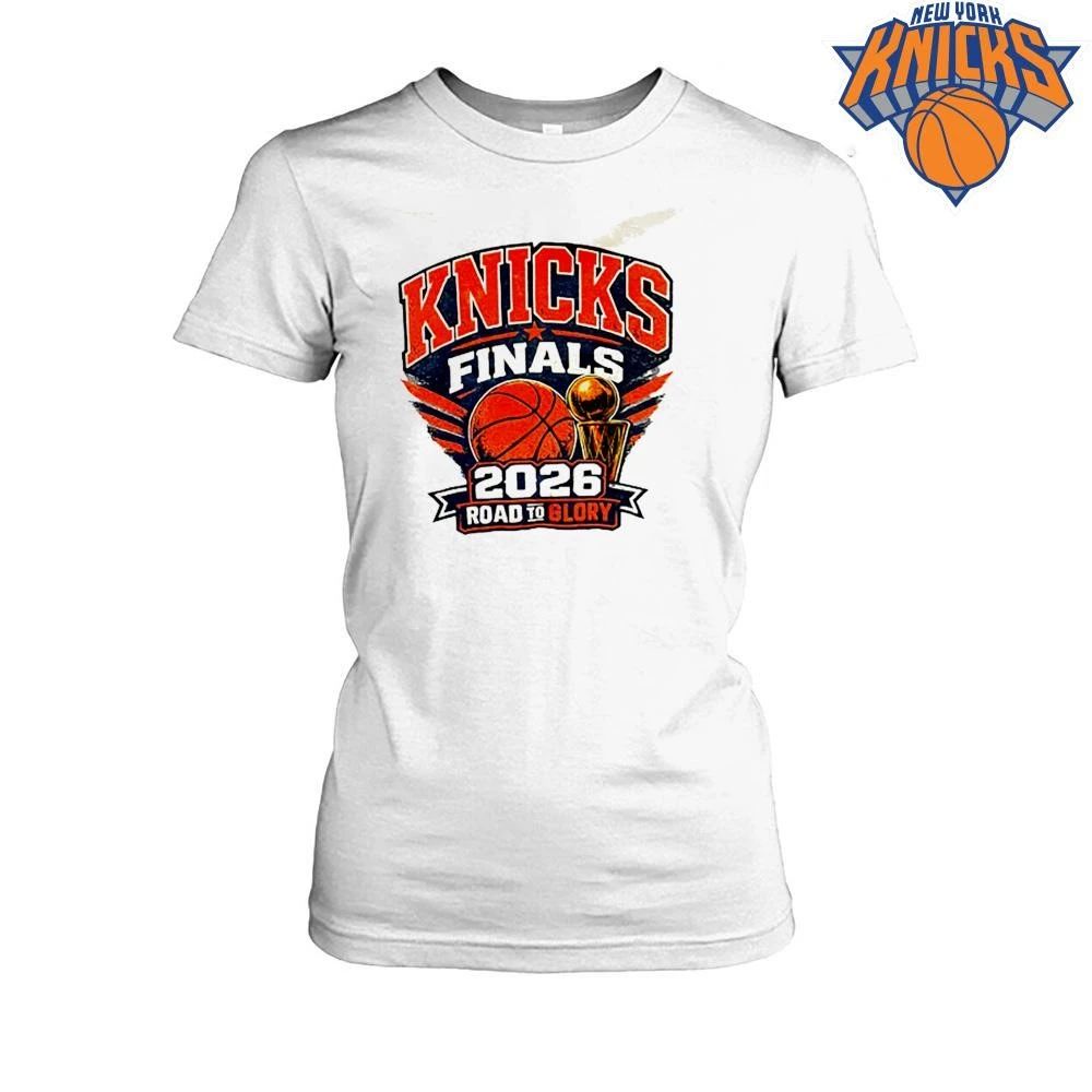 New York Knicks NBA Finals 2026 Road to Glory Trophy Vintage Graphic Design Shirt