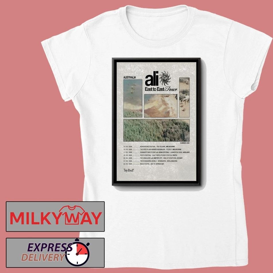 Ali Australia 2026 Tour East To East Poster shirt
