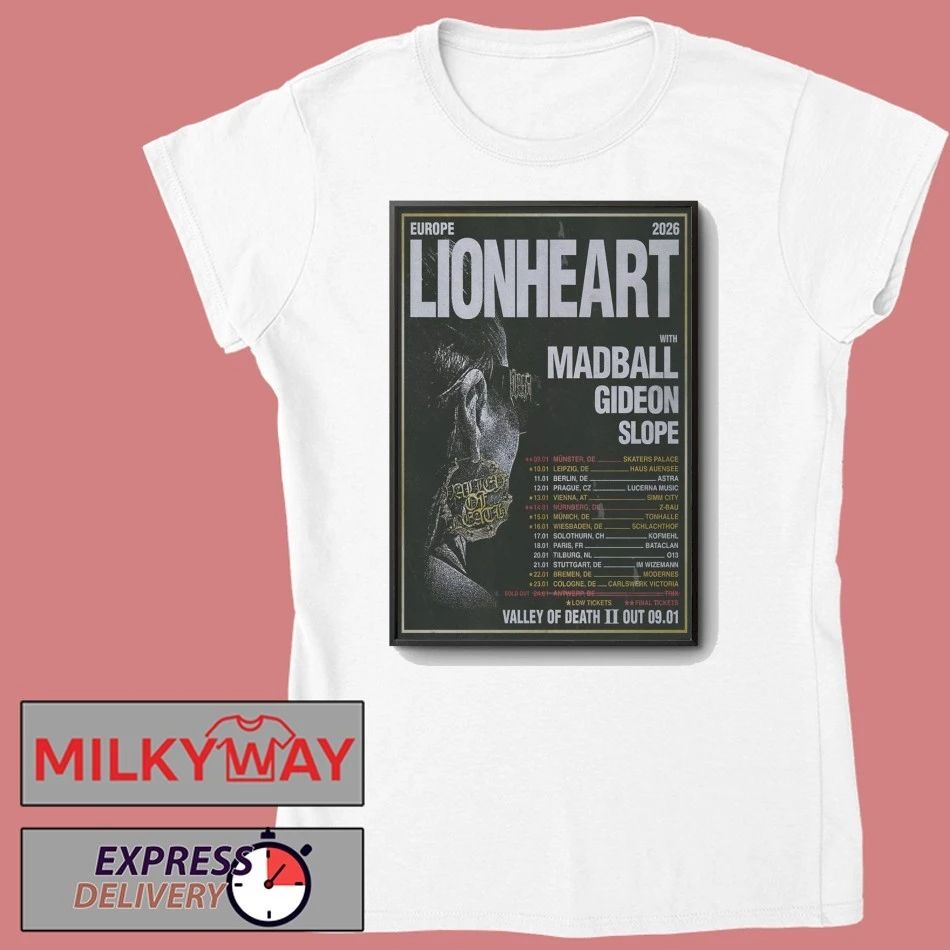 Lionheart Europe 2026 Shows Poster shirt