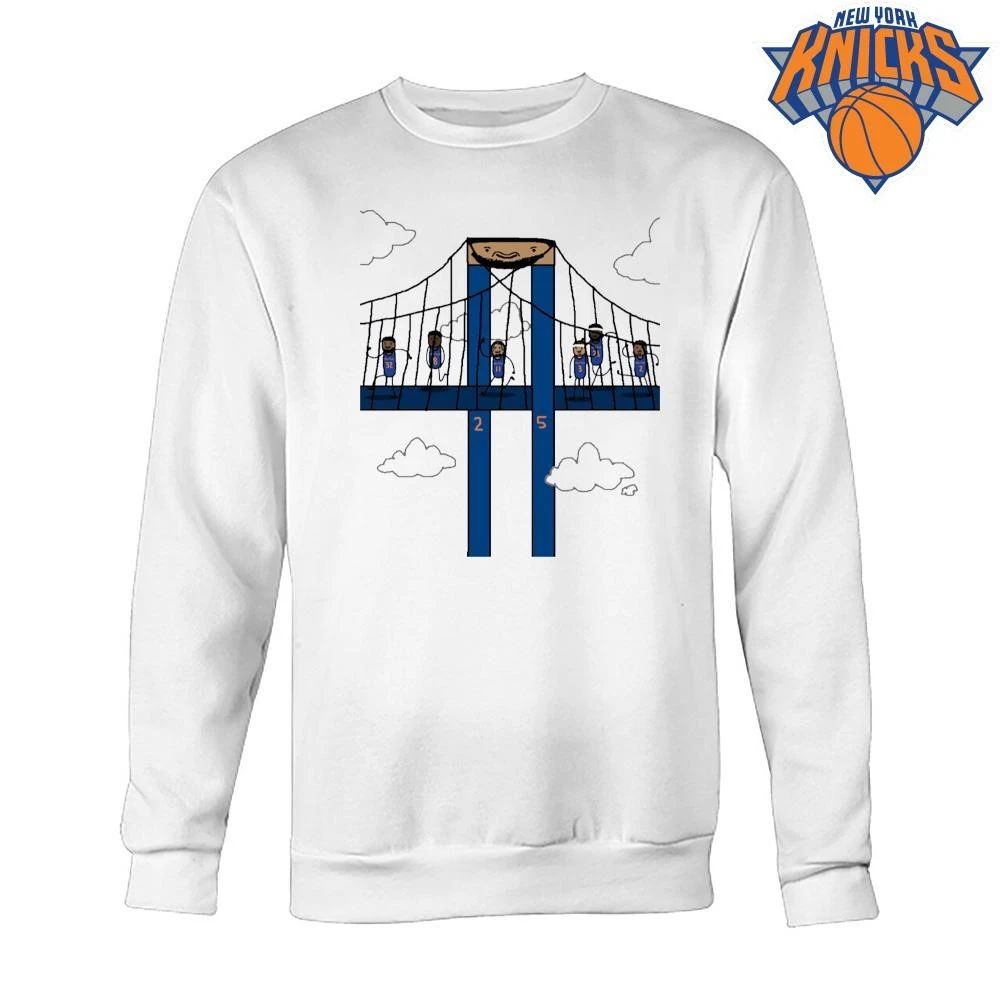 Funny New York Knicks Brooklyn Bridge Cartoon NBA Finals 2026 Shirt