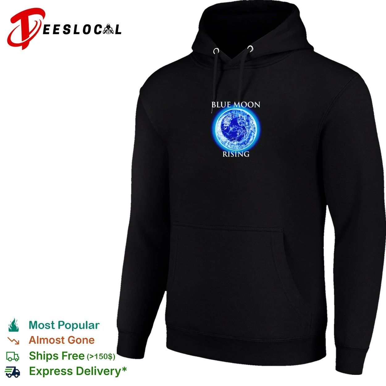 Blue Moon Rising astronomy celestial night sky T-shirt