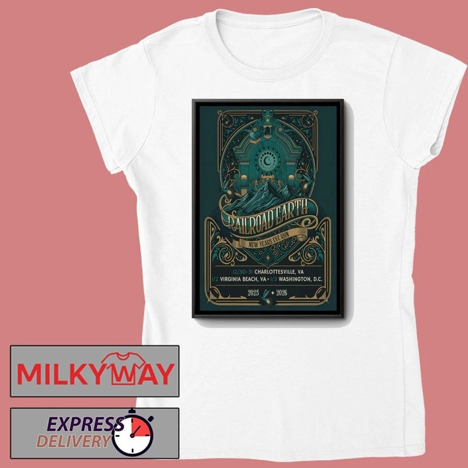 Railroad Earth Charlottesville NYE Dec 30-31 2025 Poster shirt