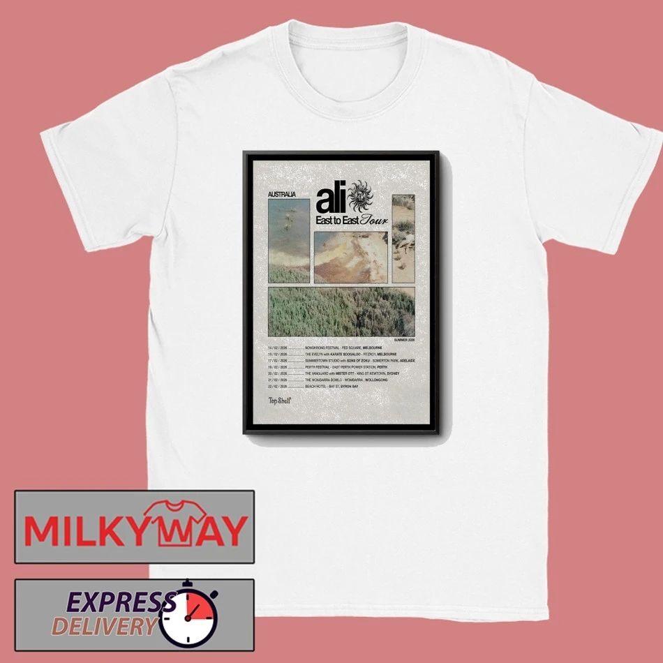 Ali Australia 2026 Tour East To East Poster shirt