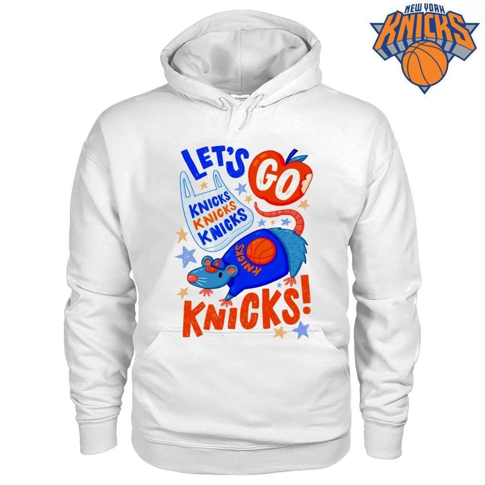 Lets Go New York Knicks Cute Possum Rat Graphic Art Steph Stilwell NBA Finals 2026 Basketball Fan Shirt