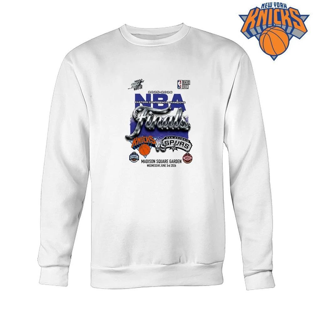 New York Knicks vs San Antonio Spurs Madison Square Garden Locker Room NBA Finals 2026 shirt