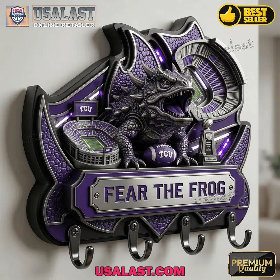 TCU Horned Frogs Premium Wall Key Holder