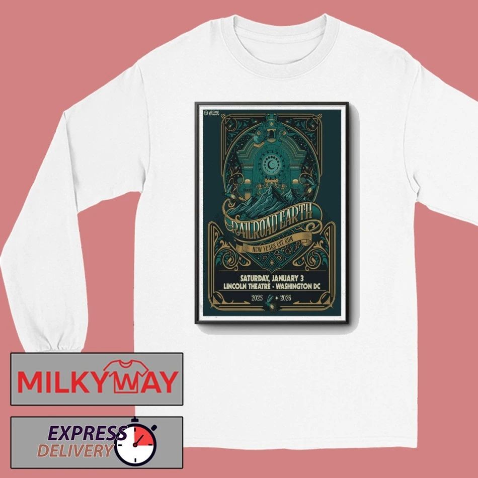 Railroad Earth Jan 3 2026 Poster Washington, DC shirt
