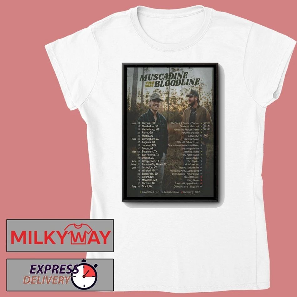 Muscadine Bloodline Tour 26 Poster shirt