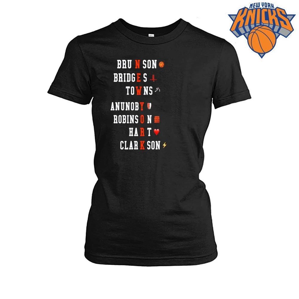 New York Knicks Roster Names Acrostic 2026 NBA Finals Shirt