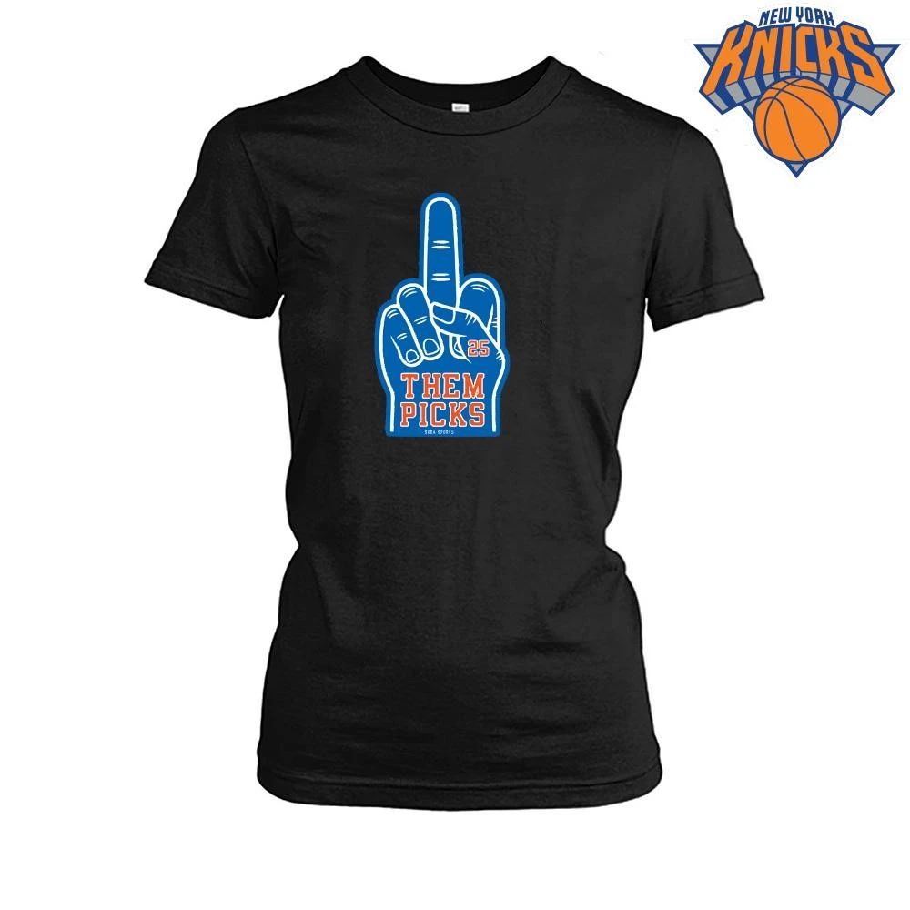 New York Knicks Champions NBA 2026 Foam Finger Fuck Them Picks Meme Tee Shirt
