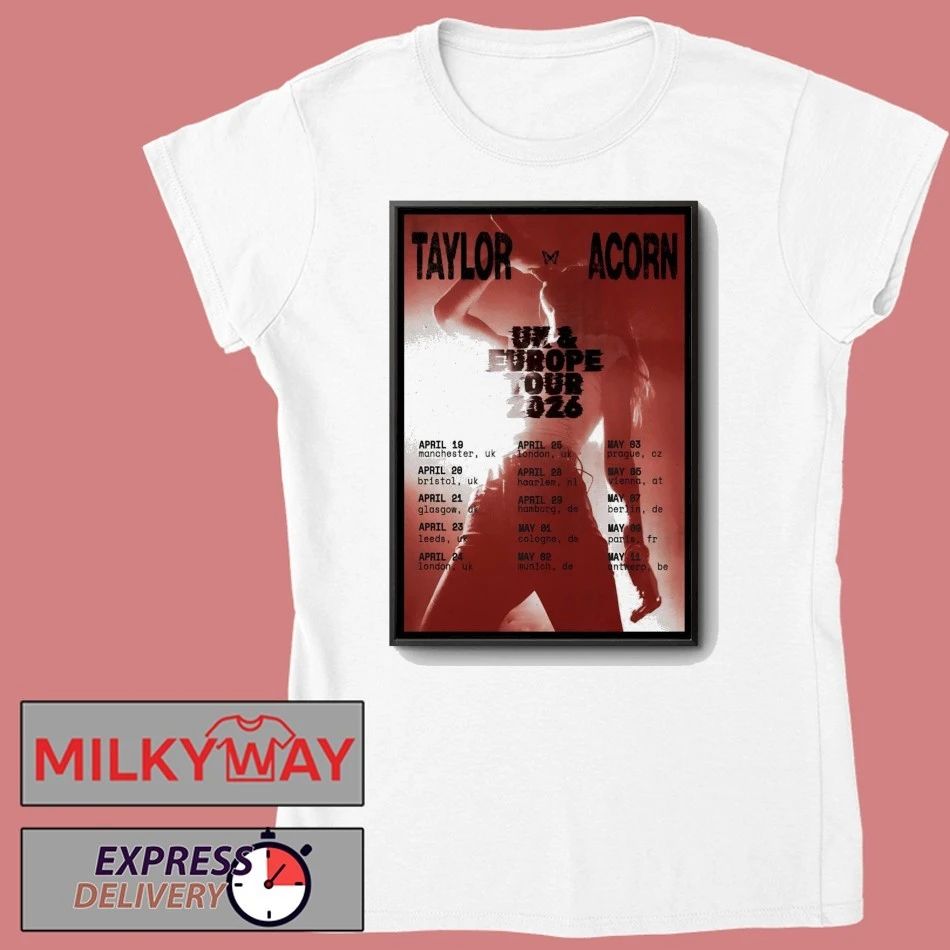 Taylor Acorn UK And Europe Tour 2026 Poster shirt