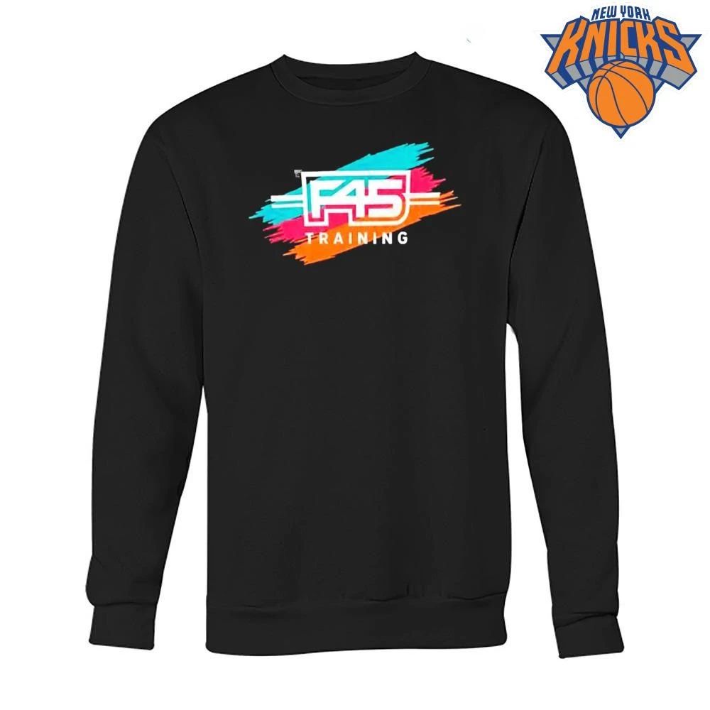 San Antonio Spurs F45 Training Retro Brush Stroke Logo Gym Fitness Black T Shirt