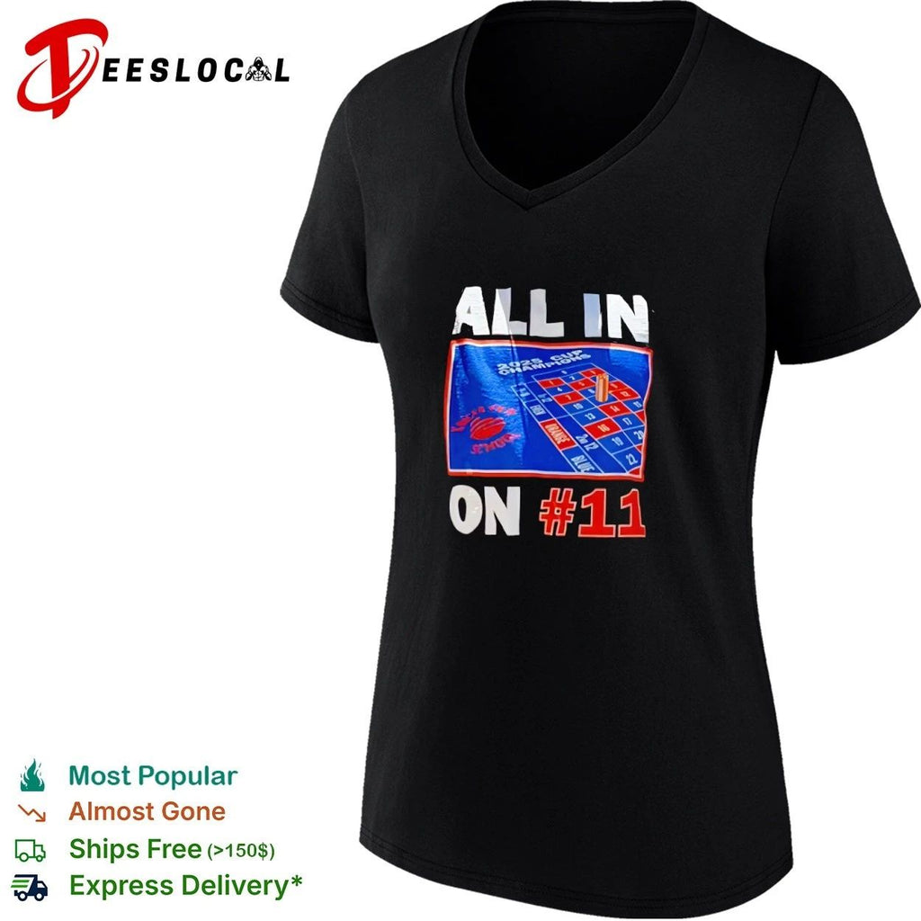 All In on #11 Kansas City Schools 2025 Cup Champions T-shirt