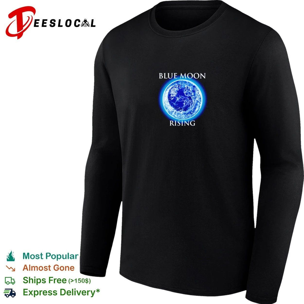 Blue Moon Rising astronomy celestial night sky T-shirt