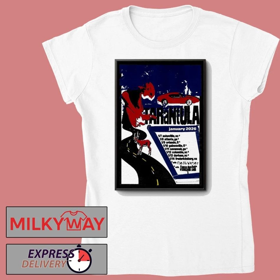 Poster Tarantula Tour January 2026 shirt