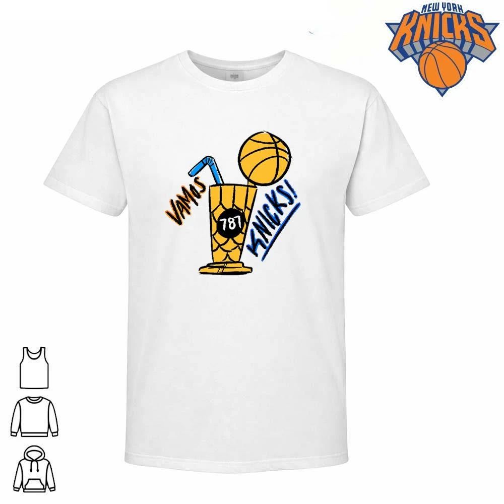 New York Knicks Champions NBA 2026 Vamos Coffee Trophy Cartoon Shirt