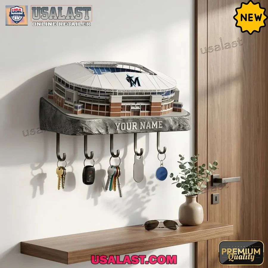 Miami Marlins Sports Stadium Key Hooks, Key Holder