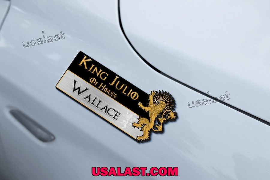 Personalized GOT House Lannister Lion Sigil Car Name Badge