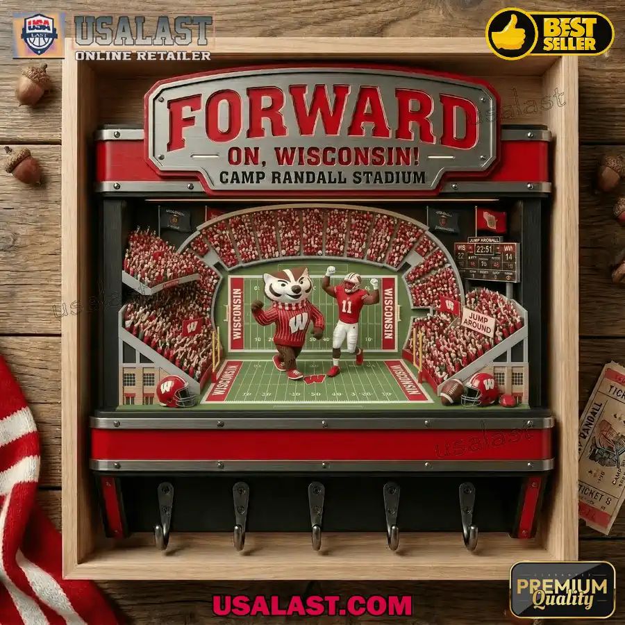 Wisconsin Badgers Premium Wall Key Holder