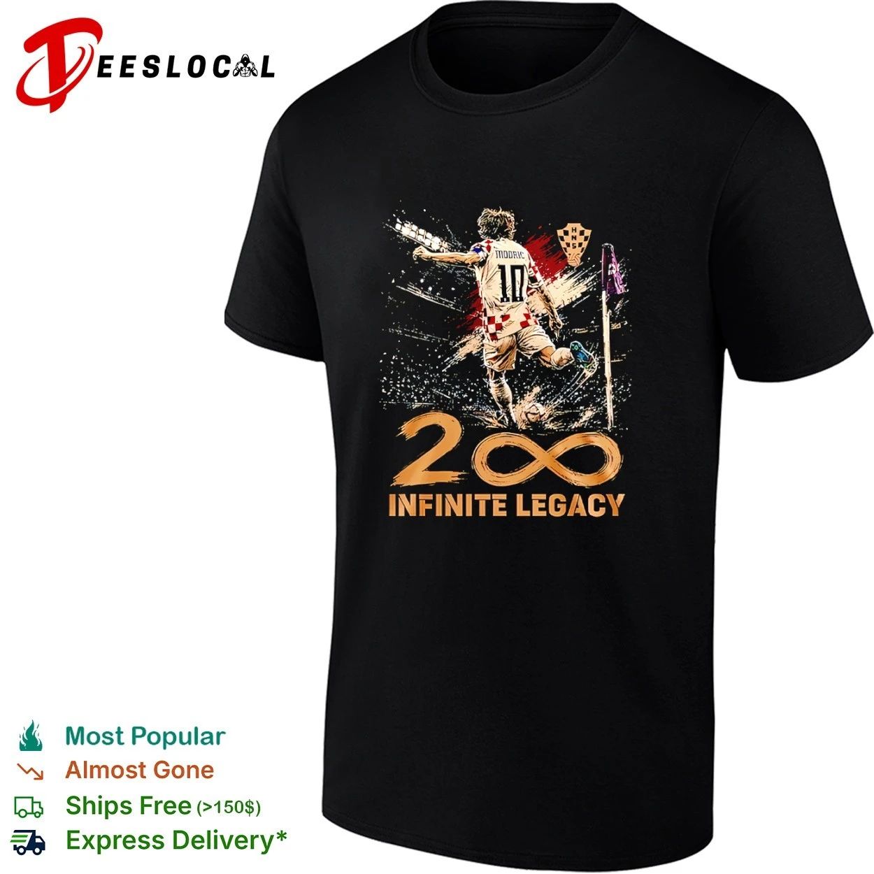 Luka Modrić Captain Legend Midfield Maestro Infinite Legacy Croatia National Team T-shirt