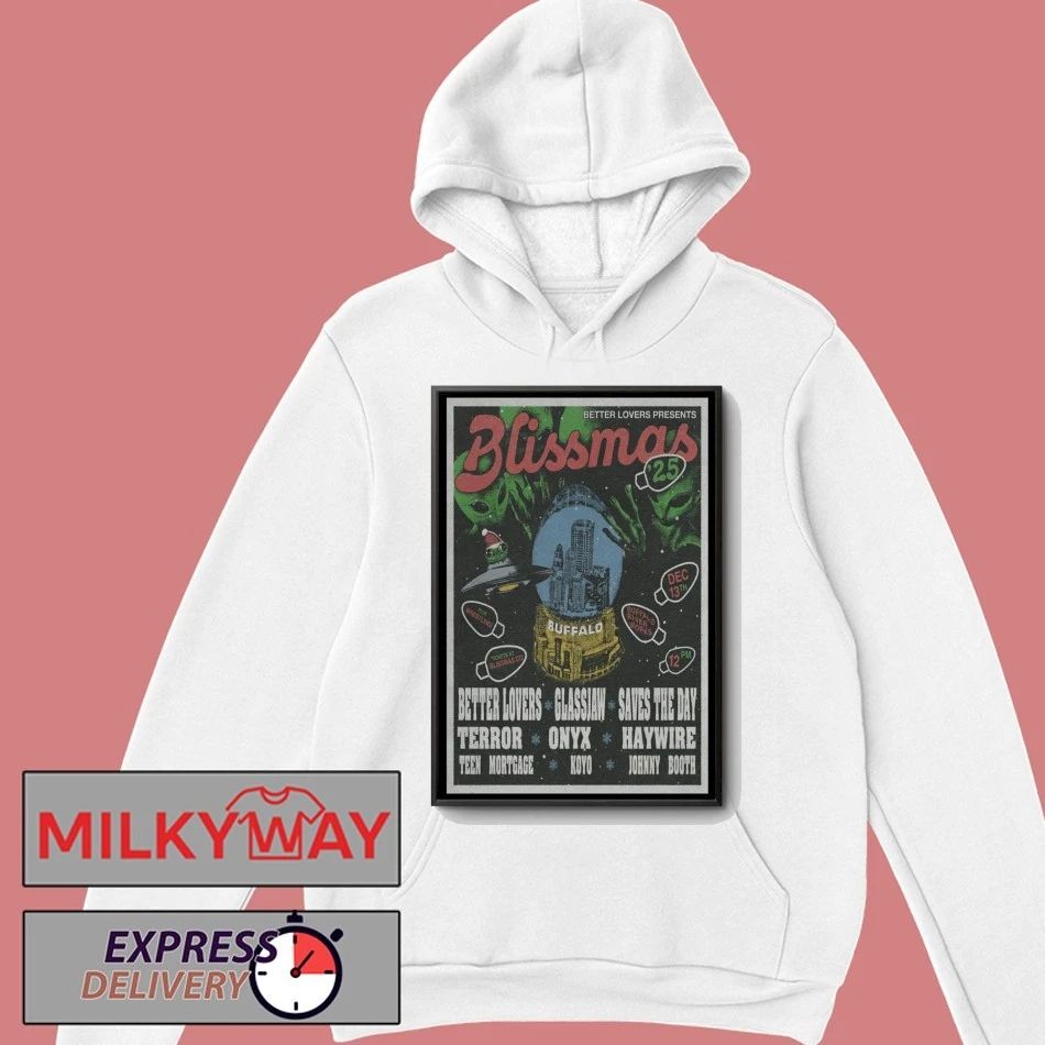 BLISSMAS Dec 13 2025 Poster Buffalo River Works shirt