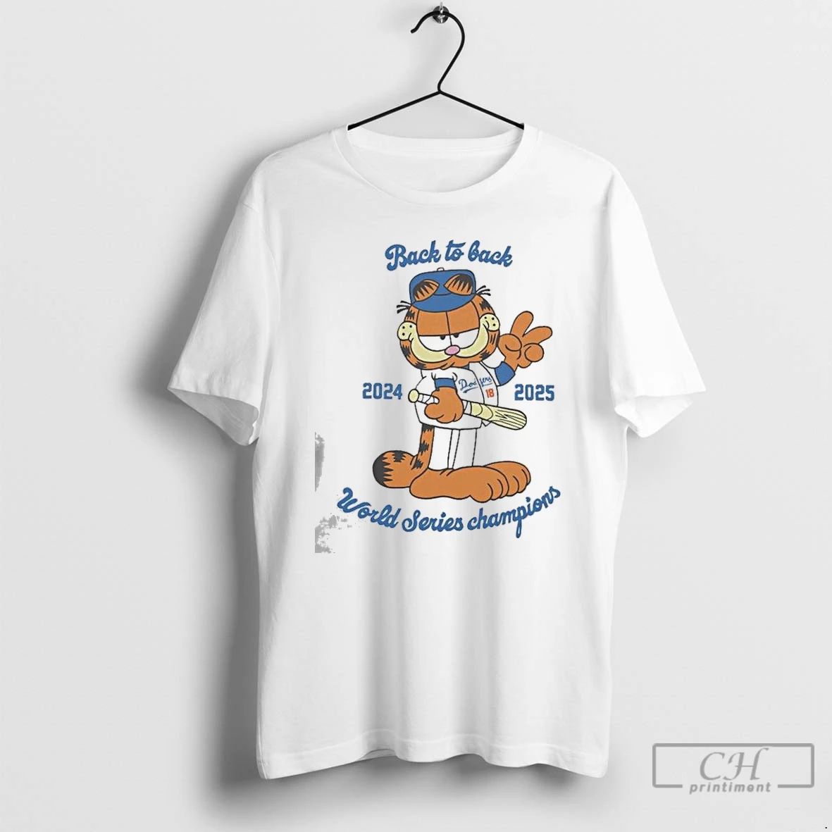 Premium Lasagna Cat Los Angeles Dodgers Back 2 Back World Series Champions 2025 T Shirts