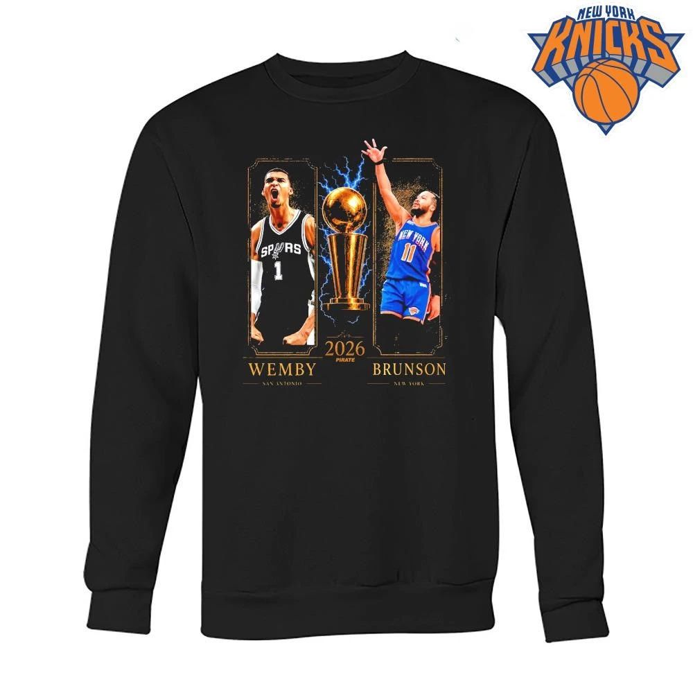 Victor Wembanyama San Antonio Spurs vs Jalen Brunson New York Knicks NBA Finals 2026 Shirt