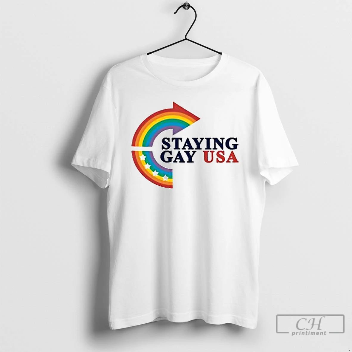 Classic Staying Gay Usa Pride T Shirts