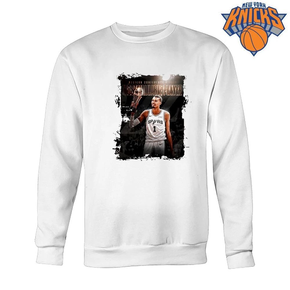 San Antonio Spurs Victor Wembanyama 2026 Western Conference Finals MVP White Graphic Shirt