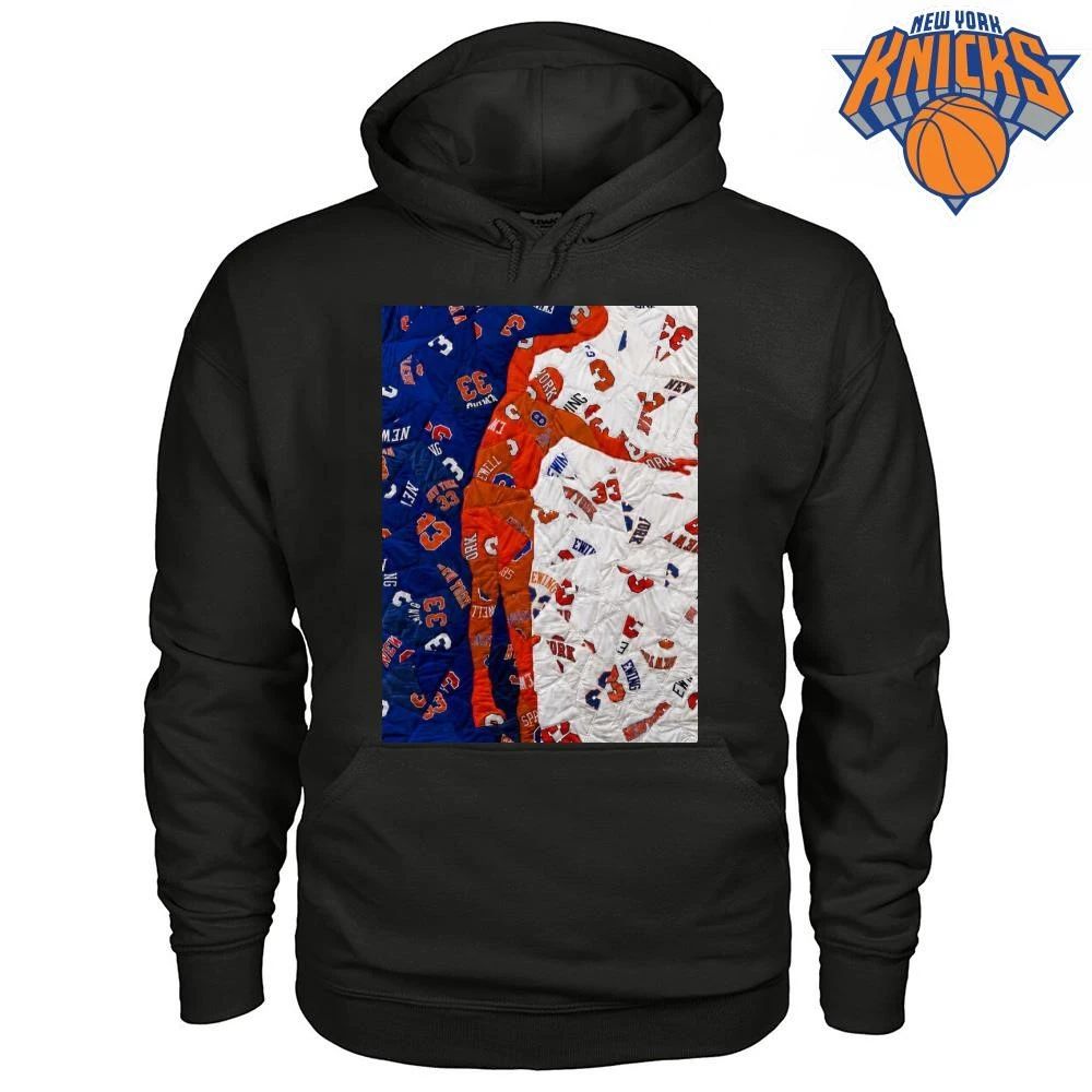 New York Knicks Repurposed Jersey Quilt Design Patrick Ewing Latrell Sprewell Allan Houston Art nba finals 2026 shirt
