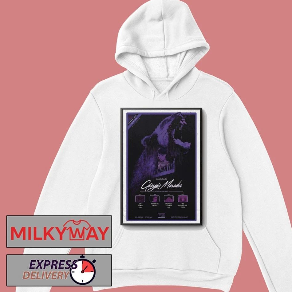 Giorgio Moroder, Mood Engineer 2026 Poster Trylon Cinema shirt