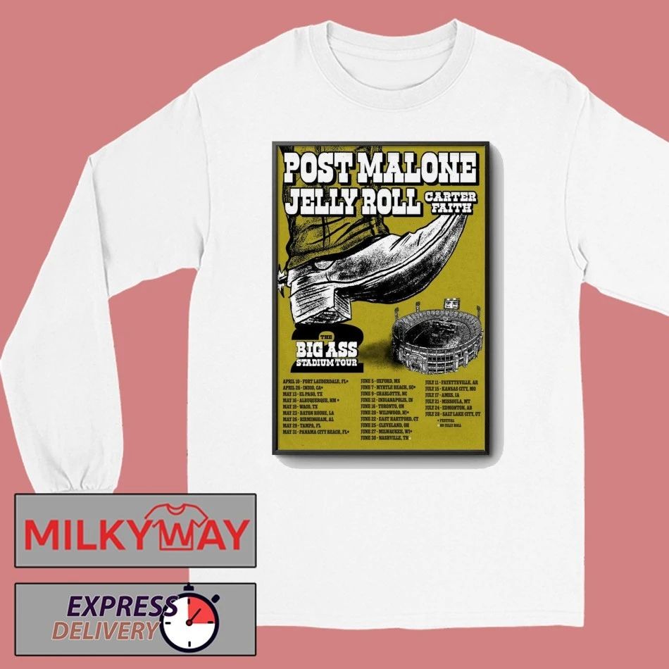 Post Malone Summer Tour 2026 Poster shirt