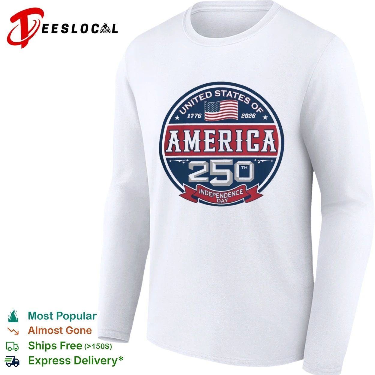USA of America 1776 2026 250th Independence Day Official T-shirt
