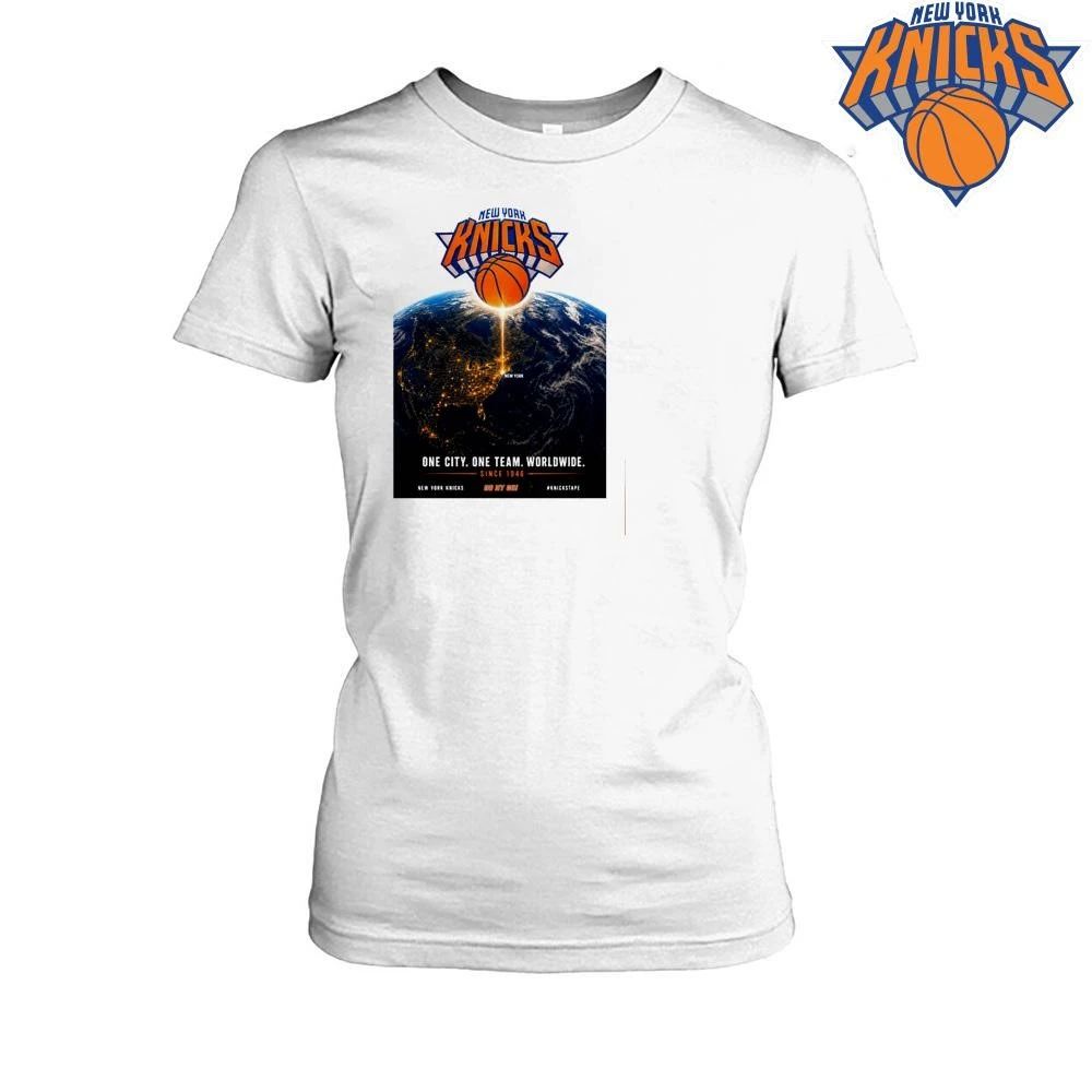 New York Knicks One City One Team Worldwide Globe NBA Finals 2026 Shirt