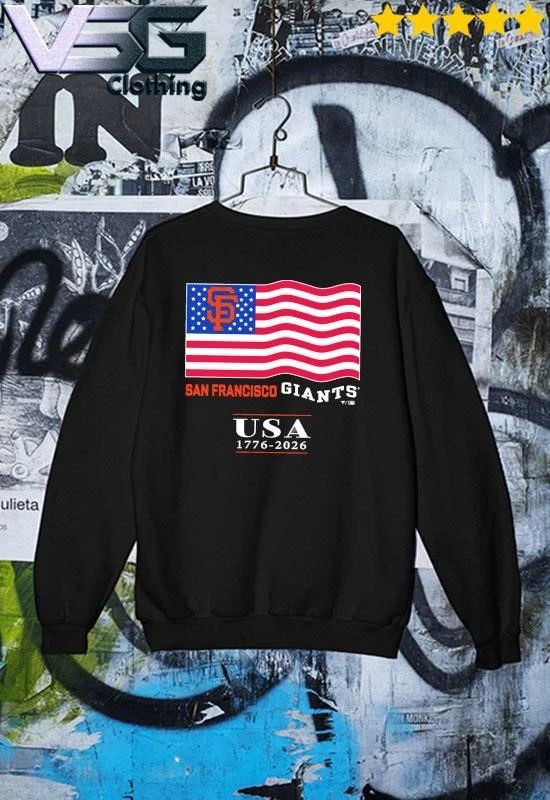 San Francisco Giants USA 1776-2026 Patriotic Flag T-Shirt
