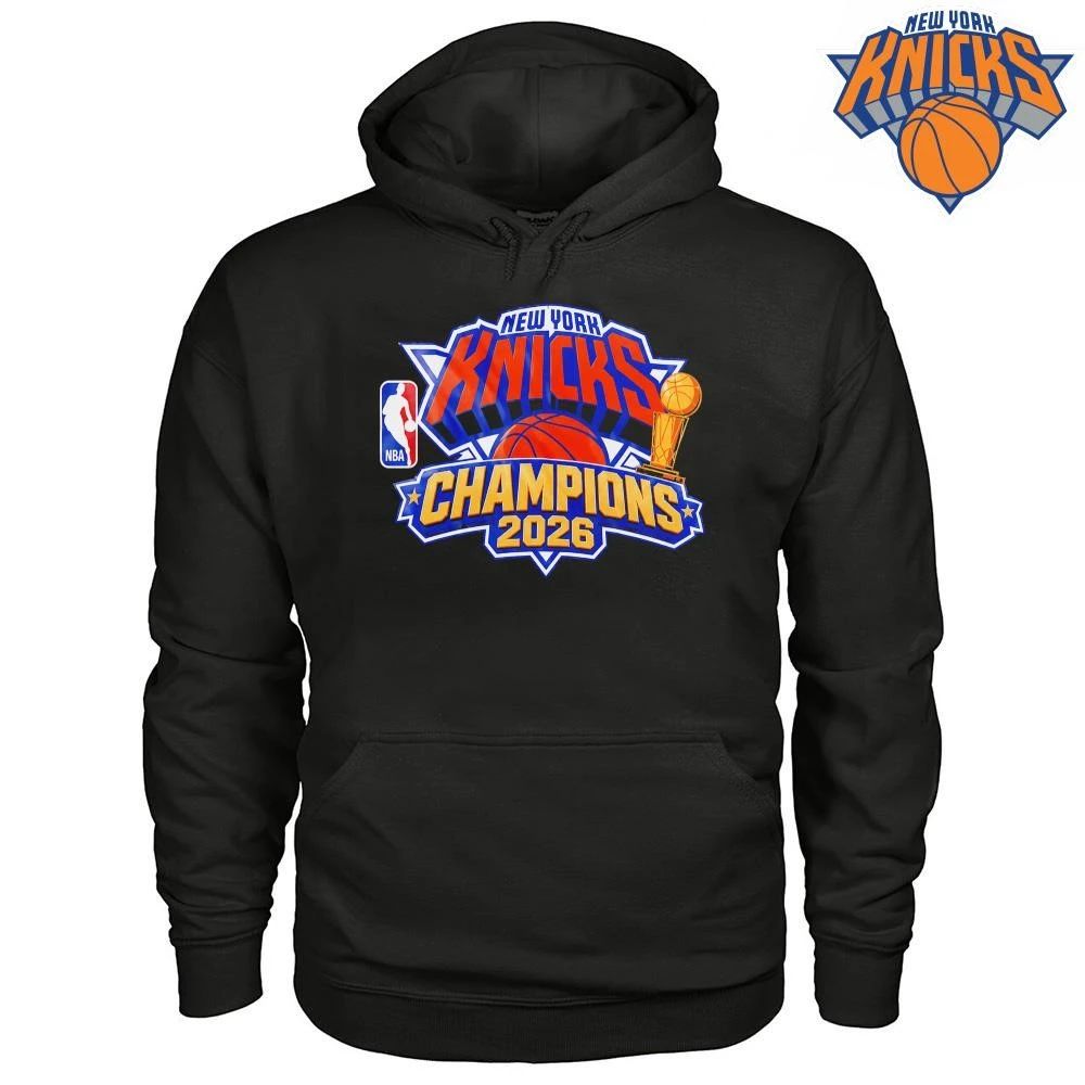 New York Knicks Champions Larry O Brien Trophy NBA Finals 2026 Shirt
