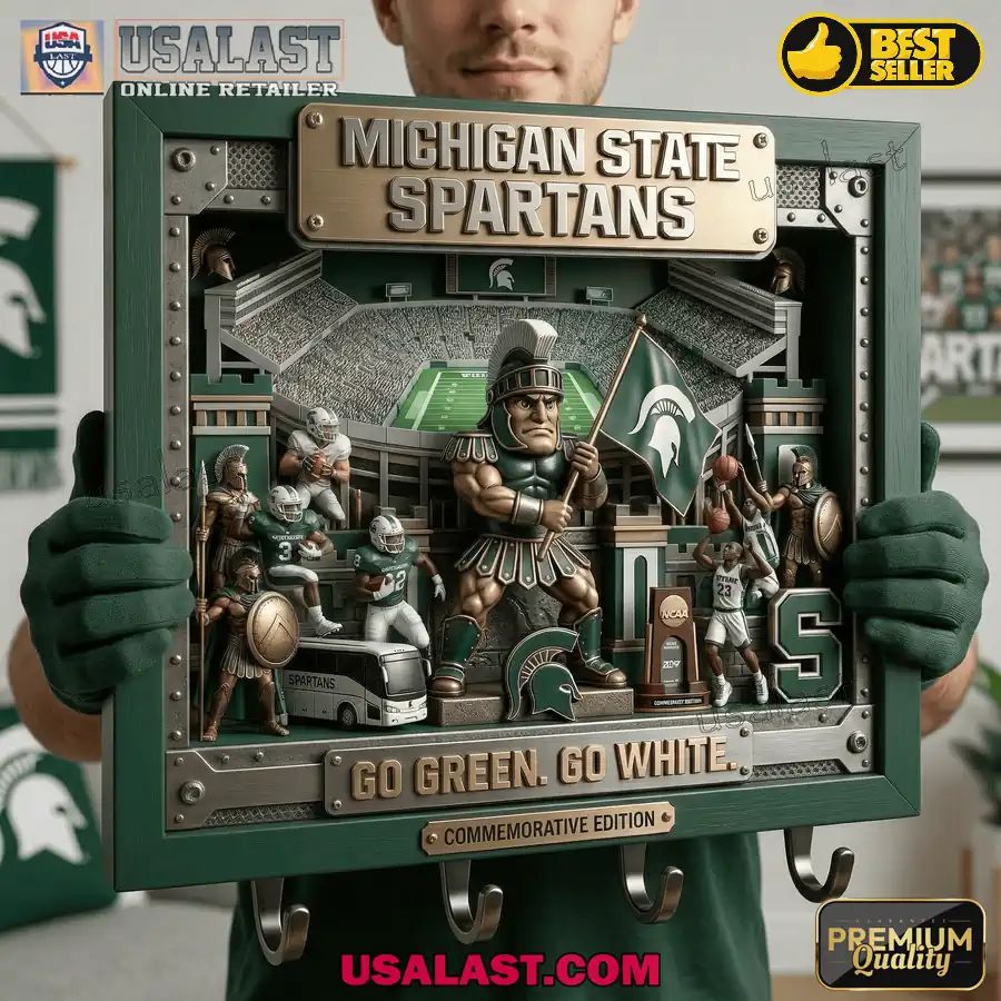 Michigan State Spartans Premium Wall Key Holder