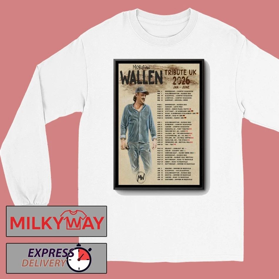 Poster Morgan Wallen Tribute UK Tour 2026 shirt