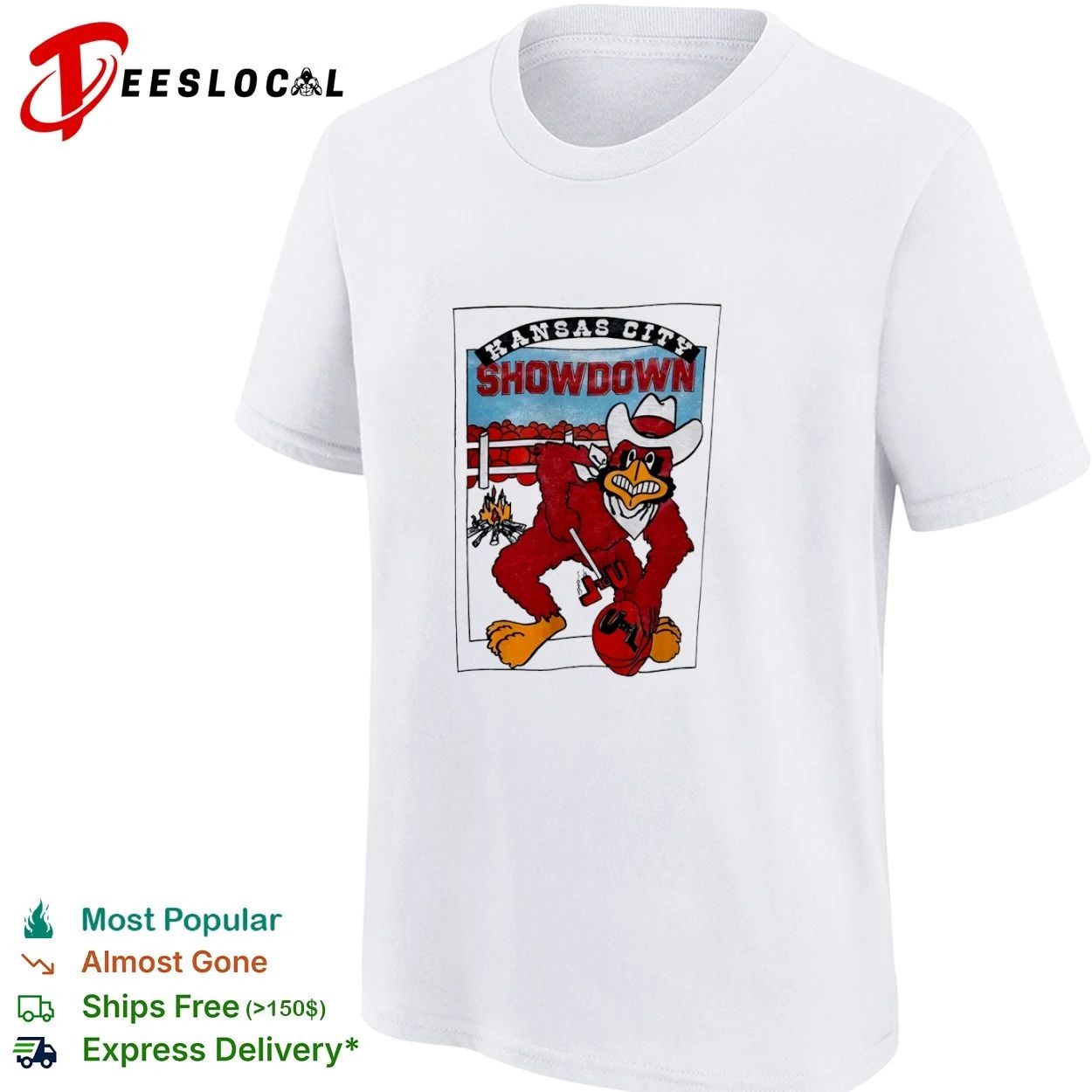 Kansas City Showdown U of L Cardinal Mascot T-shirt