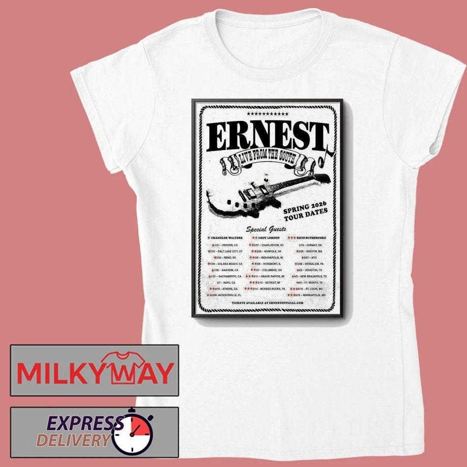 ERNEST Spring 2026 Tour Poster shirt