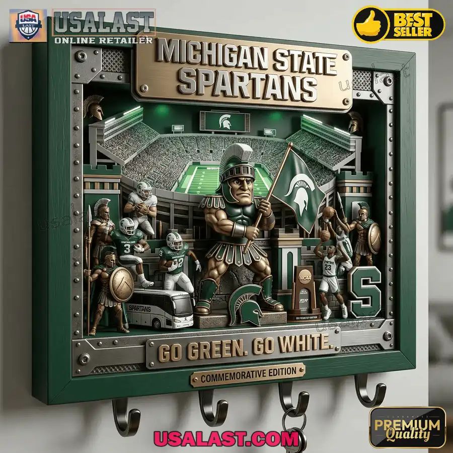 Michigan State Spartans Premium Wall Key Holder