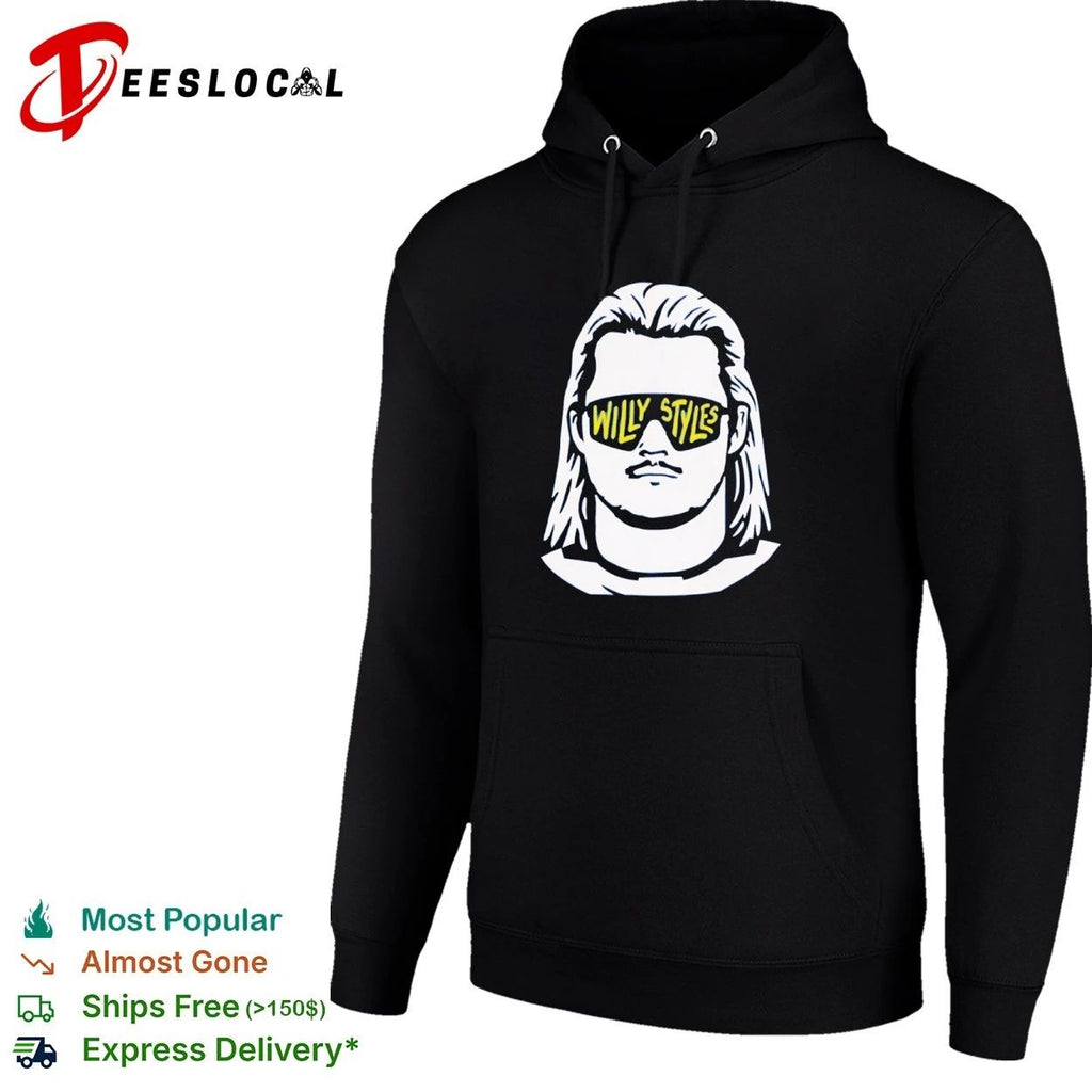 Willy Styles sunglasses mullet funny graphic T-shirt