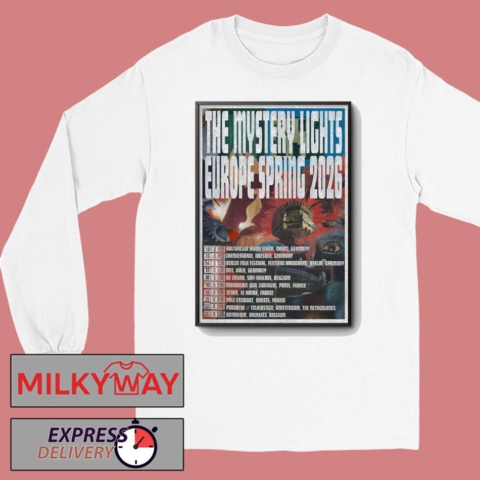 The Mystery Lights Tour Europe Spring 2026 Poster shirt