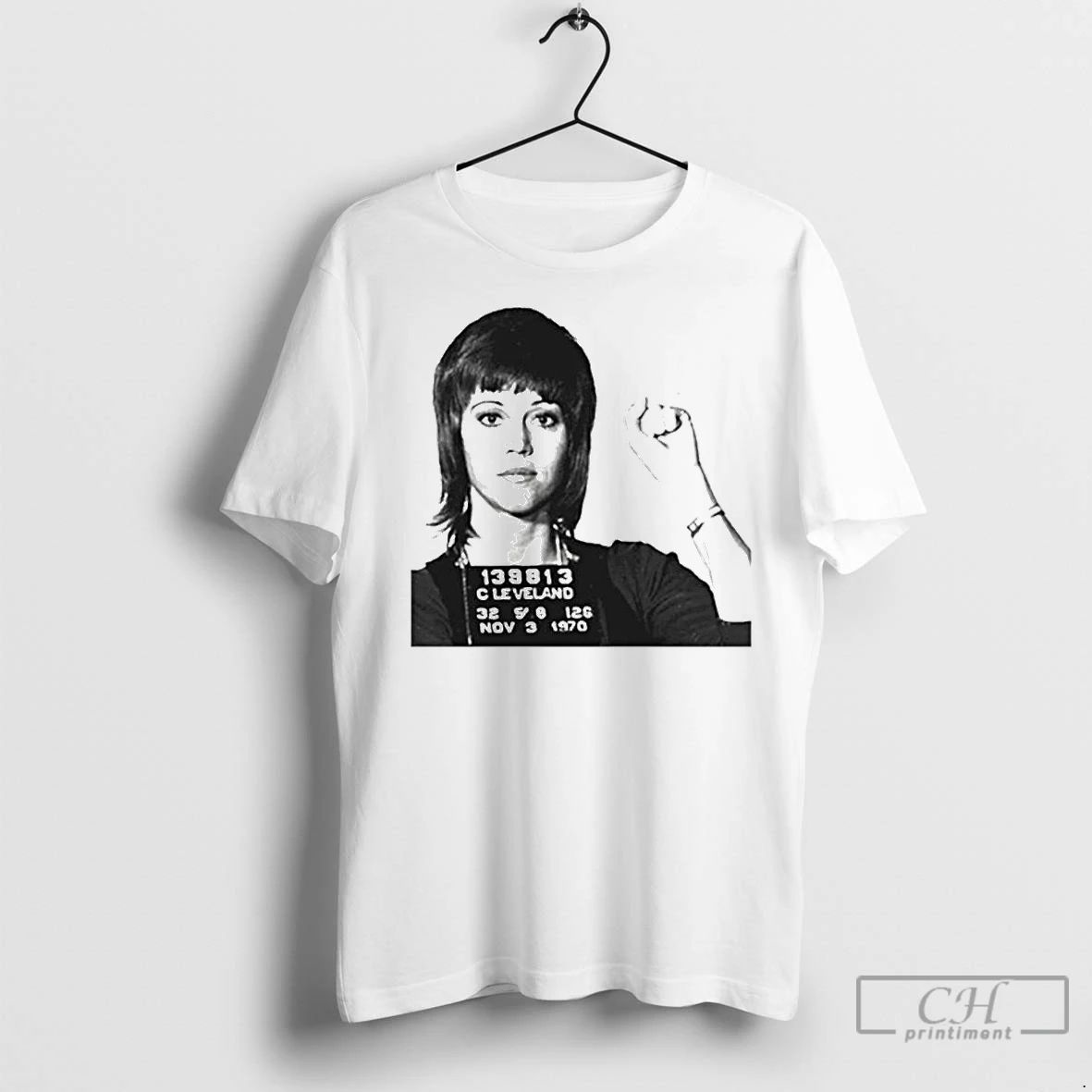 Classic Jane Fonda Mugshot Ornaments