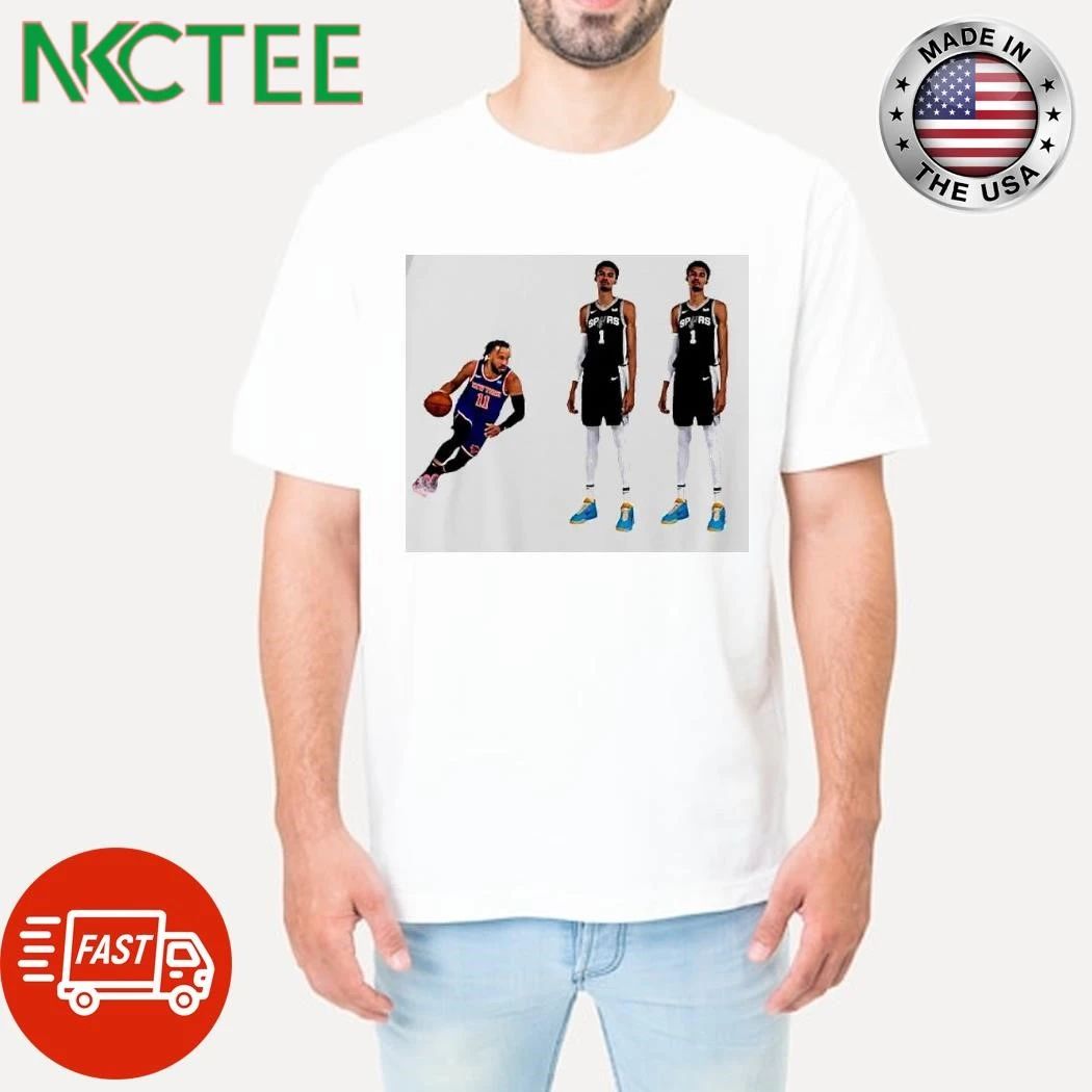 Jalen Brunson New York Knicks Vs Victor Wembanyama San Antonio Spurs Nba Meme Shirts