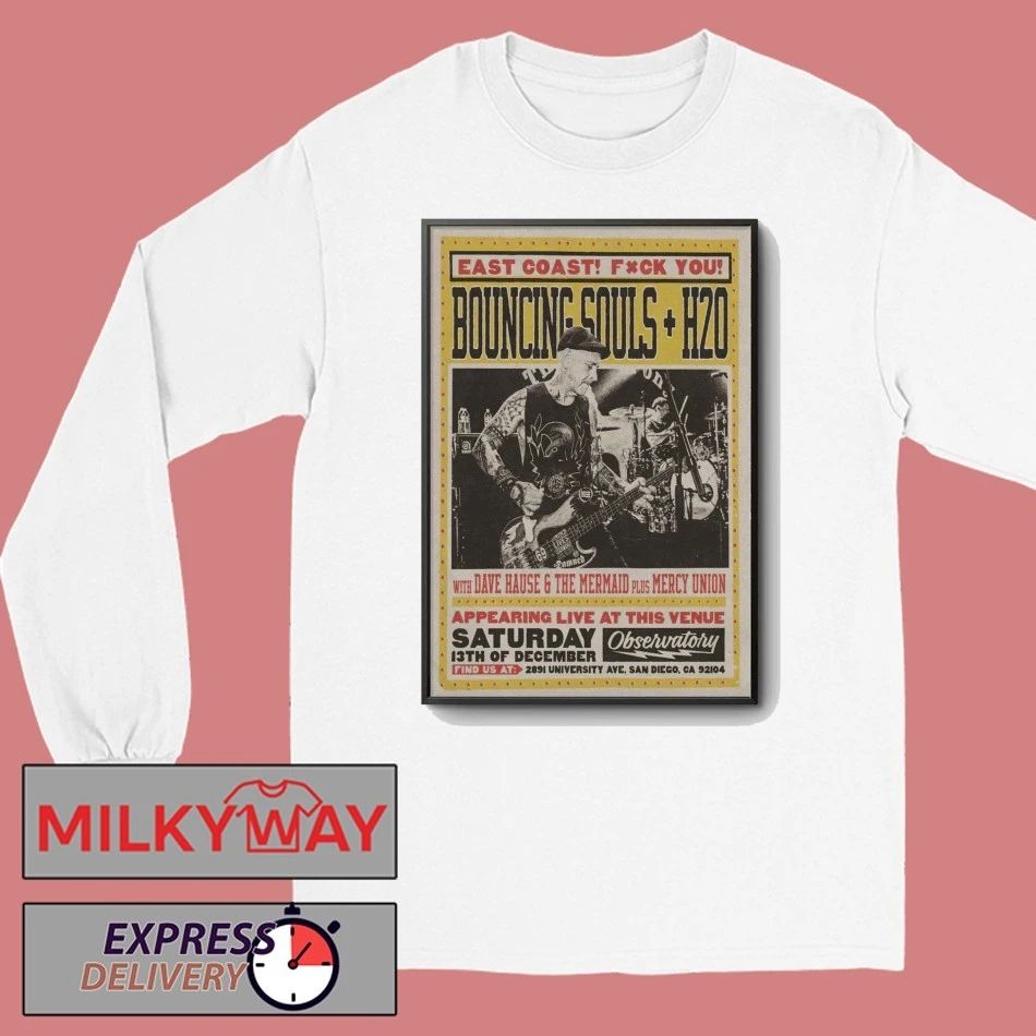 The Bouncing Souls Dec 13 2025 The Observatory North Park San Diego CA Poster shirt