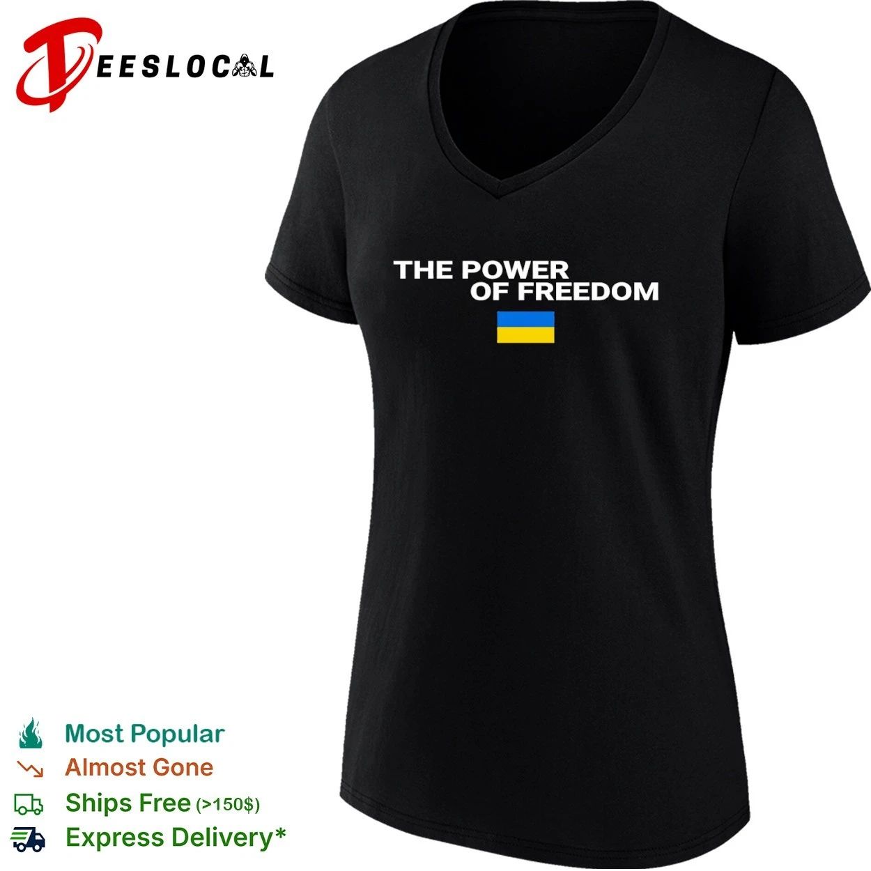 The Power of Freedom Ukraine Ukrainian Flag T-shirt